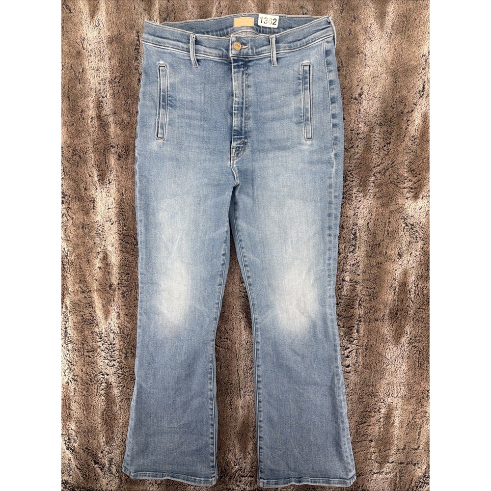 Mother Denim Petite Drama Skimp in Tasty Waves Size 31 Flare Boho High Waisted